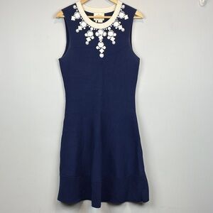 Kate Spade Navy Dress with White Accents